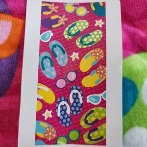 COPY - NWT Mainstays Flip Flops Beach Towel. Size 28" x 60".